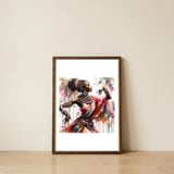 beaded-rhythm-dancer — framed, leaning against the wall thumbnail