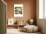 Vintage Tropical Jungle Paradise framed in a gentle room thumbnail
