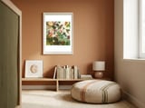 Exotic Lush Jungle And Wild Animals Landscape  framed in a gentle room thumbnail