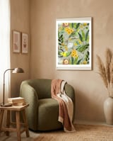 Tropical Birds in Exotic Jungle framed in a tender room thumbnail
