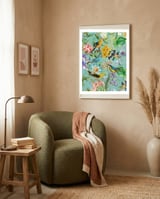 Hummingbirds in tropical Jungle framed in a tender room thumbnail