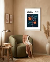 Magical Flowers No.20 Dark Daisies framed in a tender room thumbnail