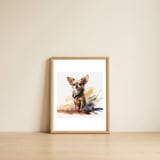 expressive-chihuahua-dog-portrait — framed, leaning against the wall thumbnail
