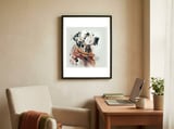 dalmatian-dog-with-scarf-portrait framed in a focused room thumbnail