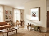 dalmatian-dog-with-scarf-portrait framed in a grounding room thumbnail