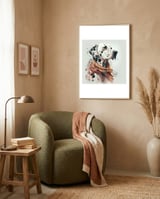 dalmatian-dog-with-scarf-portrait framed in a tender room thumbnail
