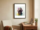 color-splash-poodle-portrait framed in a focused room thumbnail