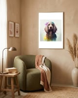 color-splash-poodle-portrait framed in a tender room thumbnail