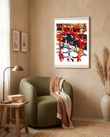 City Street, Eclectic Architecture Buildings Busy New York, People Work Office Daily Life Boho Contemporary Traffic Gifts framed in a tender room thumbnail