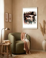 Watercolor Pirate Woman #1 framed in a tender room thumbnail