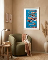 Pennants framed in a tender room thumbnail