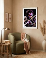 Chuck Berry Rock Guitarist Legend framed in a tender room thumbnail
