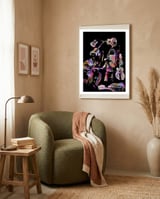 Cool John Ferguson And Captain Luke Blues Musician Legend Colorful framed in a tender room thumbnail