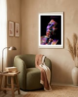 Howlin Wolf American Blues Musician Legend Colorful framed in a tender room thumbnail