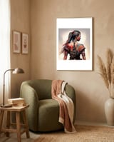 red-marked-warrior-profile framed in a tender room thumbnail