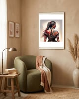 red-marked-warrior-profile framed in a tender room thumbnail