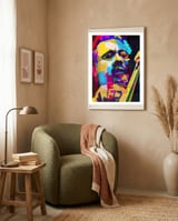 Charles Mingus Classic Jazz Pop Art WPAP framed in a tender room thumbnail