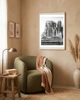 VIEW OF THE "SAGRADA FAMILIA" BASILICA BY ARCHITECT ANTONI GAUDI, PHOTOS OF WORK.  Ca. 1910. framed in a tender room thumbnail