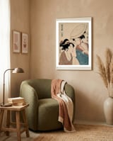 Kitagawa Utamaro (Copy); Takamizawa / 'Hachi-damme (Act VIII)', 1798-1799; 20th century. framed in a tender room thumbnail