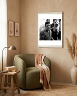 The American singer Elvis Presley during a recording session in 1956. framed in a tender room thumbnail