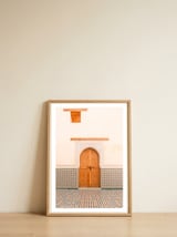 Moroccan door of the Mausoleum — framed, leaning against the wall thumbnail