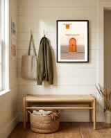 Moroccan door of the Mausoleum framed in a relaxed room thumbnail