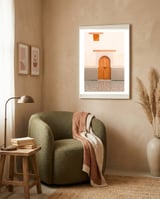 Moroccan door of the Mausoleum framed in a tender room thumbnail