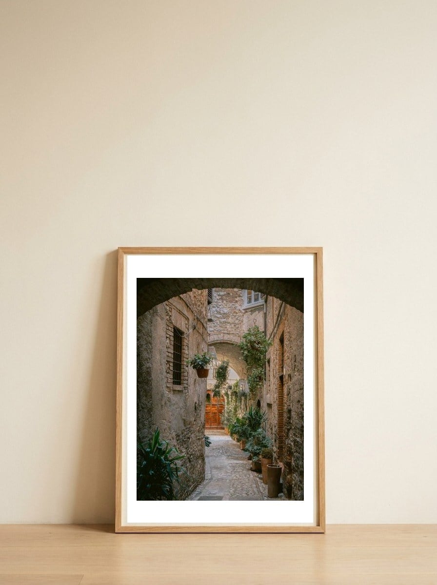 Enchanted Garden Passage — framed, leaning against the wall