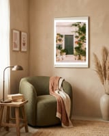 Botanical green door framed in a tender room thumbnail