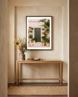 Botanical green door framed in a welcoming room thumbnail