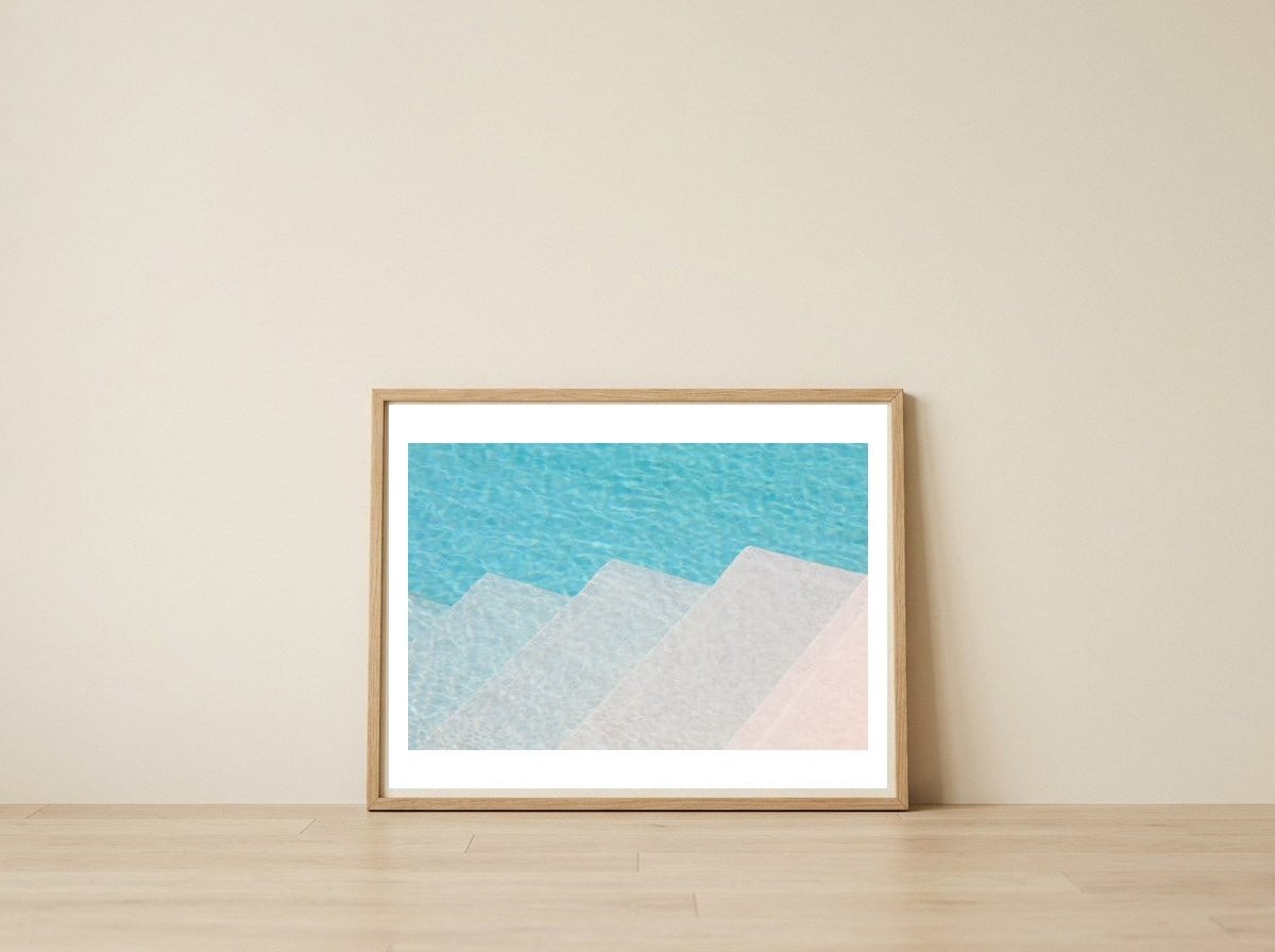Time to dive in — framed, leaning against the wall