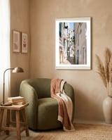 Happy alley in Italy framed in a tender room thumbnail