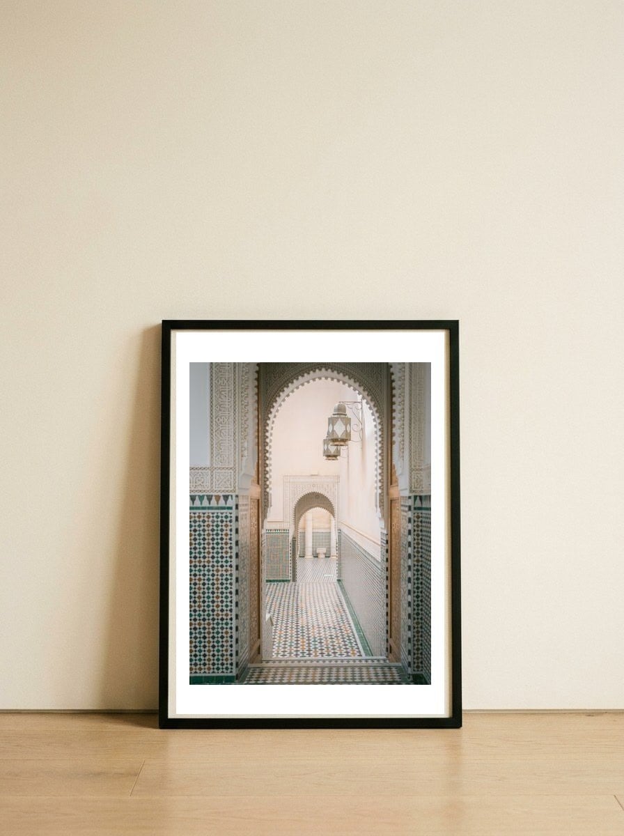 The Moroccan Mausoleum — framed, leaning against the wall