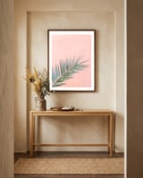 Pinky palm framed in a welcoming room thumbnail