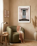 Vintage blue door framed in a tender room thumbnail