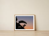 A serene sunset — framed, leaning against the wall thumbnail