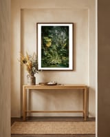 A small jungle in a green house framed in a welcoming room thumbnail