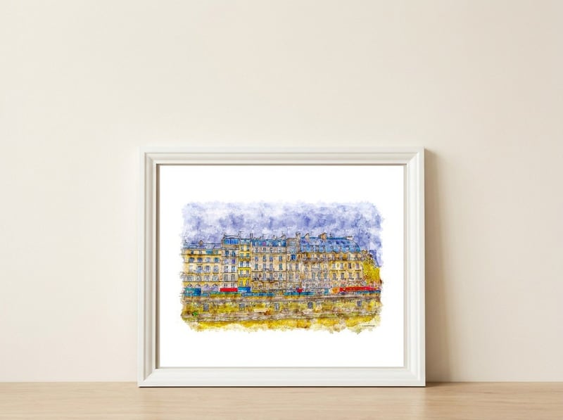 Rainy Paris — framed, leaning against the wall