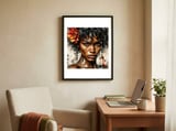 crimson-blossom-flamenco-portrait framed in a focused room thumbnail
