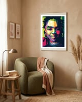 Lauryn Hill WPAP framed in a tender room thumbnail