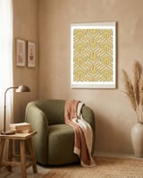 Ochre Marbled Tiles framed in a tender room thumbnail