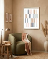 Muted Pastel Tiles 01 framed in a tender room thumbnail
