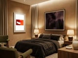 Geometric Shapes No. 66 - orange & reds framed in a luxurious room thumbnail