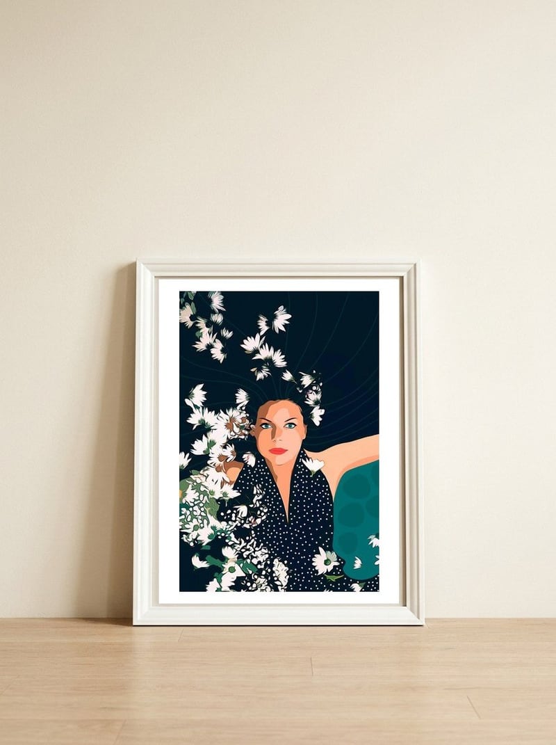 Drowning In Love — framed, leaning against the wall