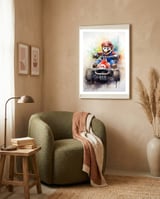 Luigi Super mario framed in a tender room thumbnail
