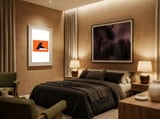 Geometric Shapes No. 79 - orange & black framed in a luxurious room thumbnail