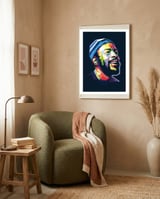 Marvin Gaye WPAP framed in a tender room thumbnail