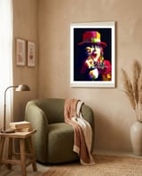 Ozzy Osbourne Metal Classic Rock Pop Art WPAP   	 framed in a tender room thumbnail