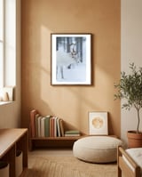 Portrait of a reindeer framed in a gentle room thumbnail