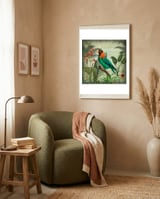 Tropical Bird Nostalgia  framed in a tender room thumbnail